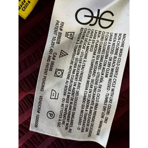 New CIRCUS BY SAM EDELMAN Women's Maroon Cut Out Kelsie Long Sleeve Top Size L - Picture 6 of 6